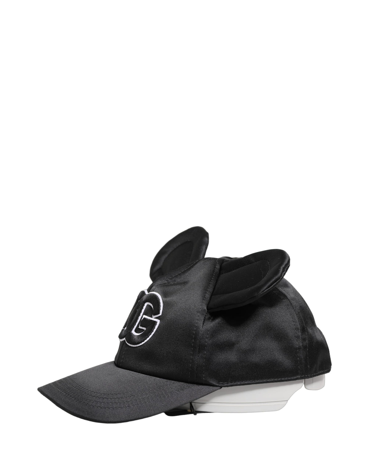 Dolce & Gabbana Men Black Velvet Animal Ears Baseball Cap Hat