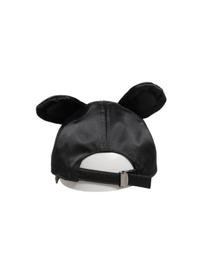 Dolce & Gabbana Men Black Velvet Animal Ears Baseball Cap Hat