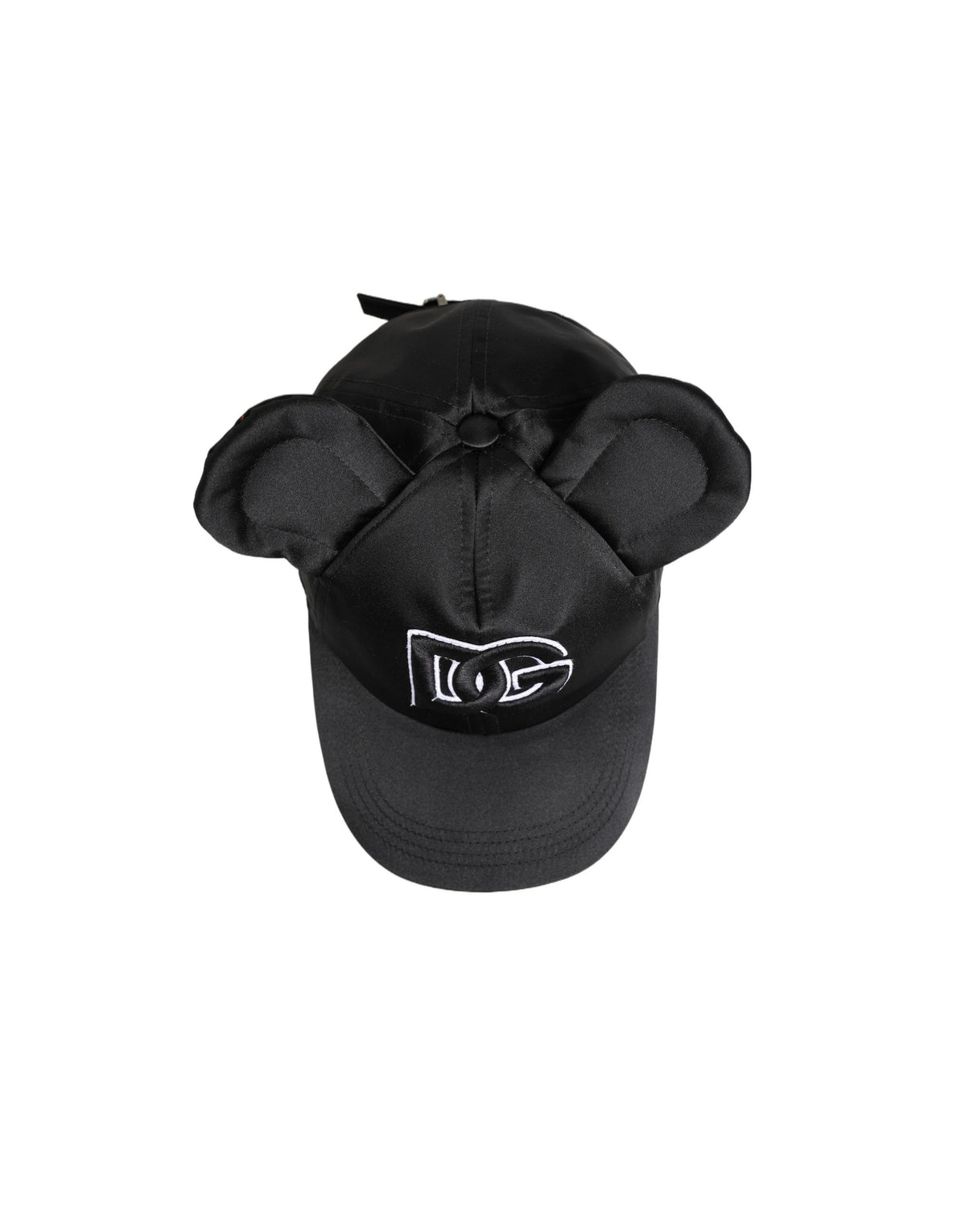 Dolce & Gabbana Men Black Velvet Animal Ears Baseball Cap Hat