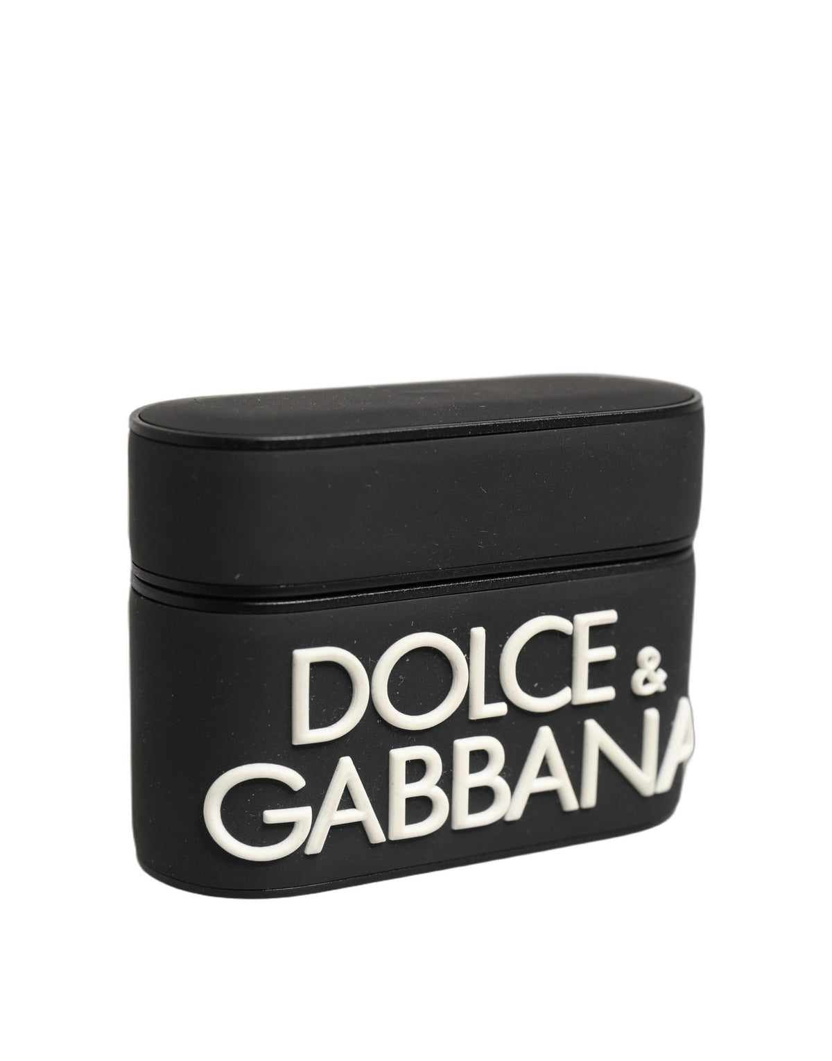 Dolce & Gabbana Case Black PVC Embossed Logo Flip Holder Women Airpods