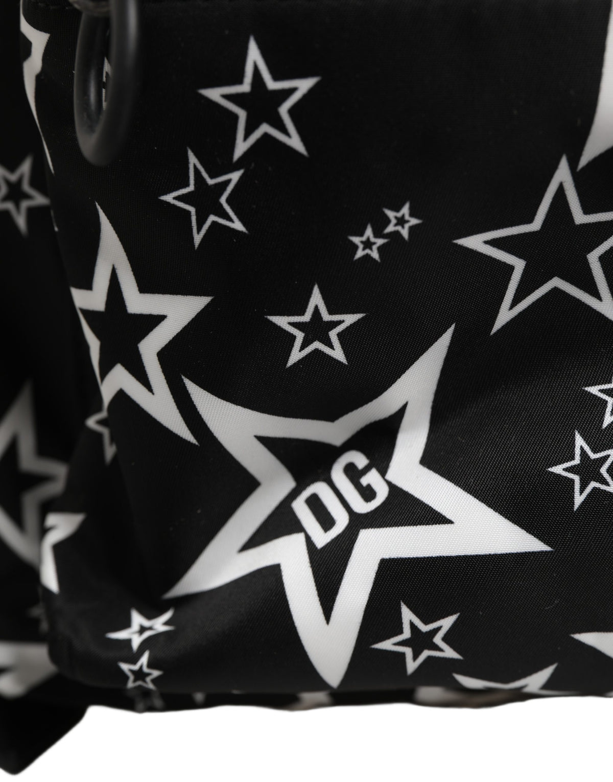 Dolce & Gabbana Black Millenial Stars Nylon Travel Backpack Borse Bag