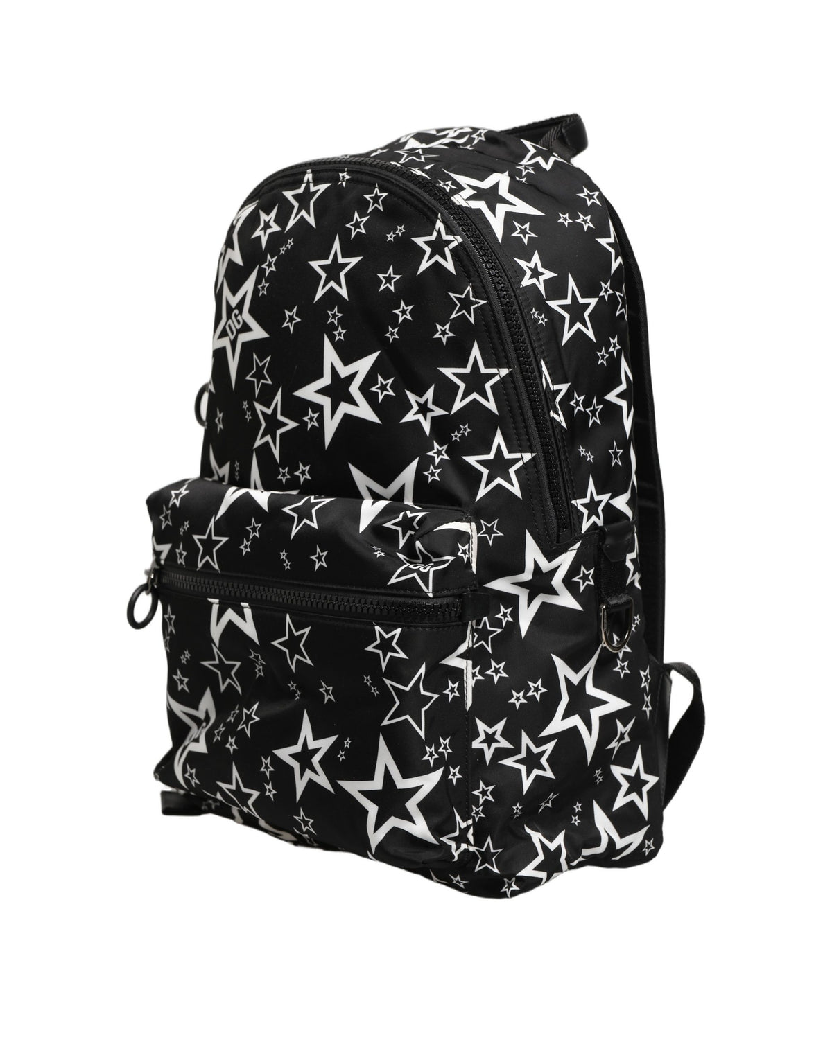 Dolce & Gabbana Black Millenial Stars Nylon Travel Backpack Borse Bag