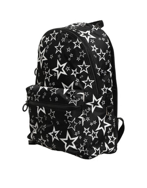 Dolce & Gabbana Black Millenial Stars Nylon Travel Backpack Borse Bag