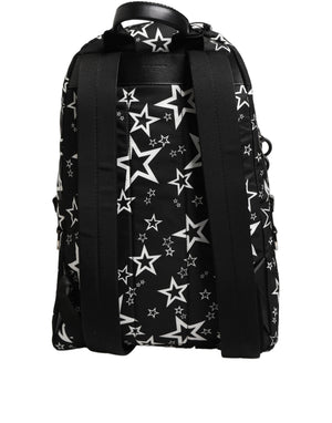 Dolce & Gabbana Black Millenial Stars Nylon Travel Backpack Borse Bag