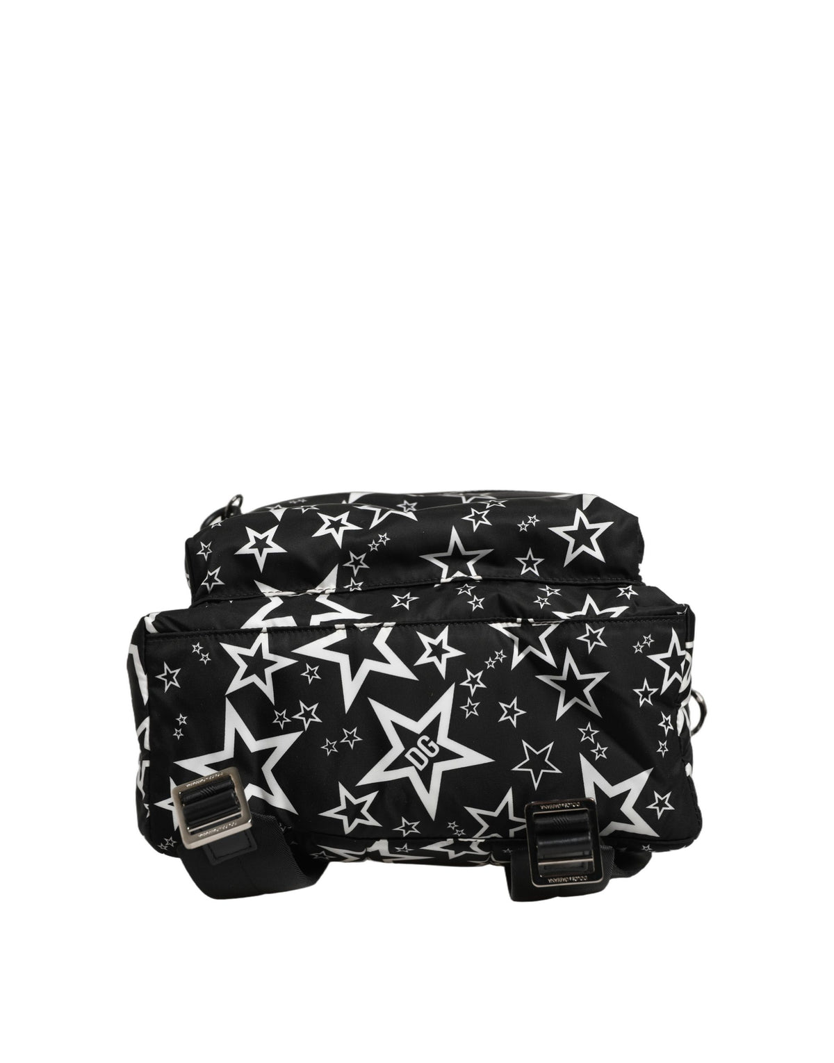 Dolce & Gabbana Black Millenial Stars Nylon Travel Backpack Borse Bag