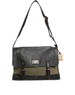 Dolce & Gabbana Military Green Two Tone Messenger Shoulder Borse Men Bag