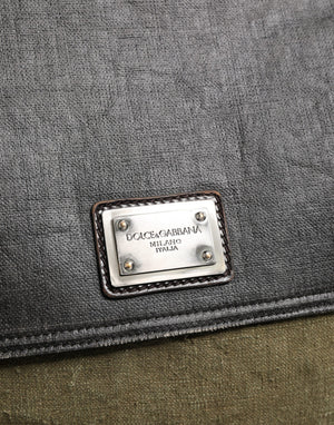 Dolce & Gabbana Military Green Two Tone Messenger Shoulder Borse Men Bag