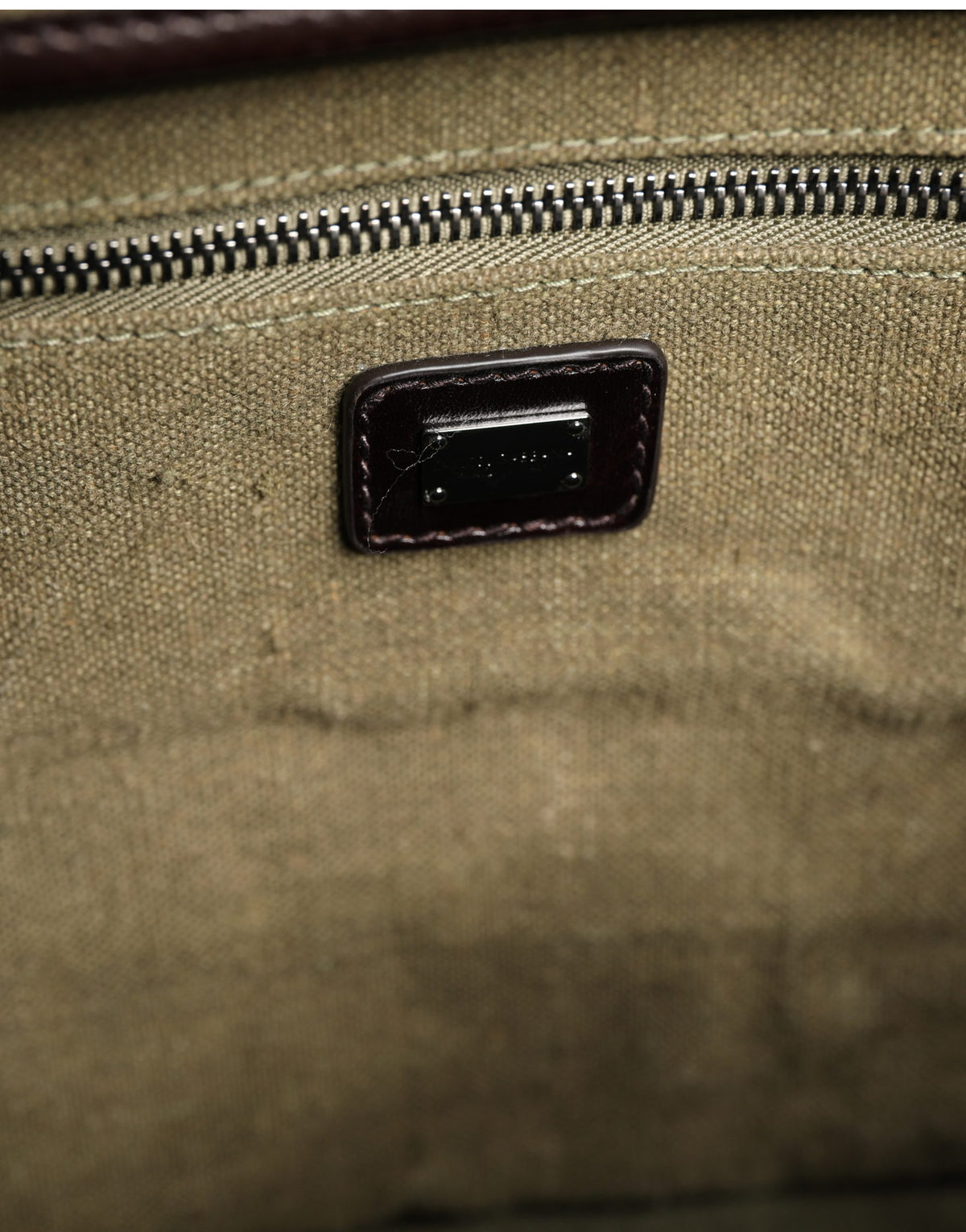 Dolce & Gabbana Military Green Two Tone Tote Duffel Shoulder Borse Bag