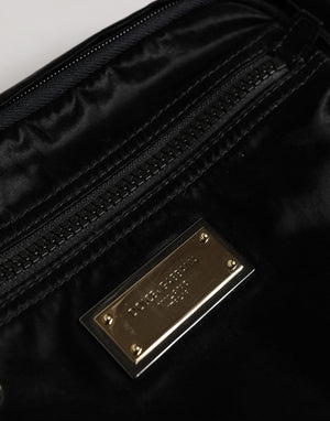 Dolce & Gabbana Black Nylon Brass Plate Bumbag Waist Fanny Pack Men Bag