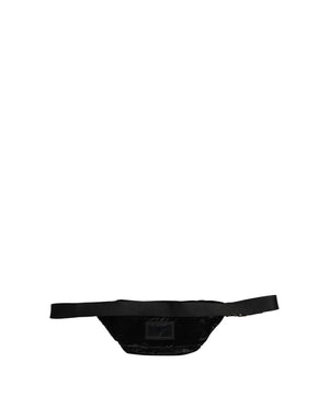 Dolce & Gabbana Black Nylon Brass Plate Bumbag Waist Fanny Pack Men Bag