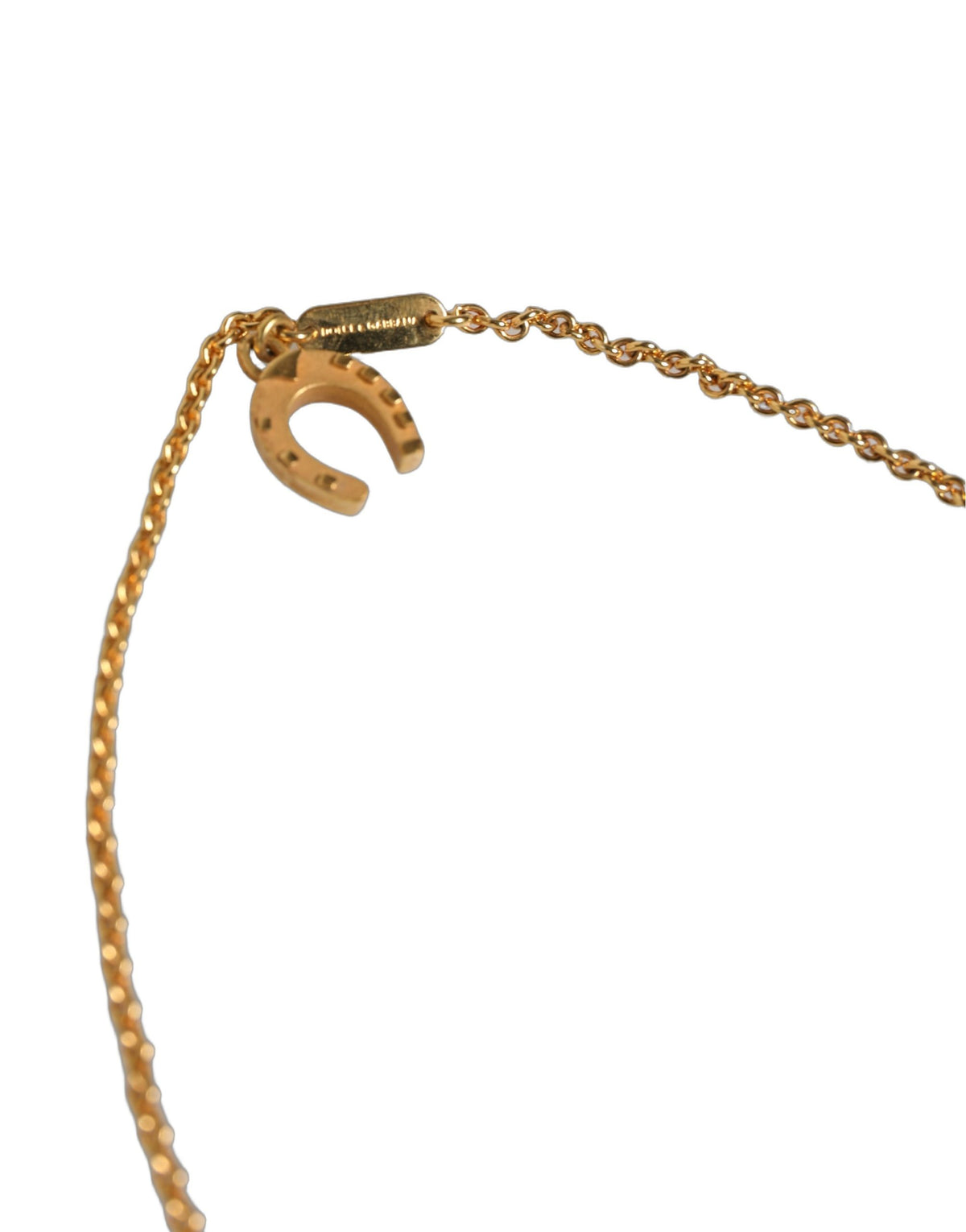 Dolce & Gabbana Gold Tone Brass Virgin Mary Medallion Pendant Necklace