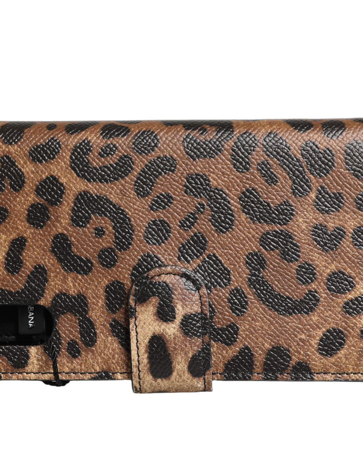 Dolce & Gabbana Flip Cover Brown Leopard Crystal iPhone X - XS Case