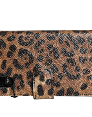 Dolce & Gabbana Flip Cover Brown Leopard Crystal iPhone X - XS Case