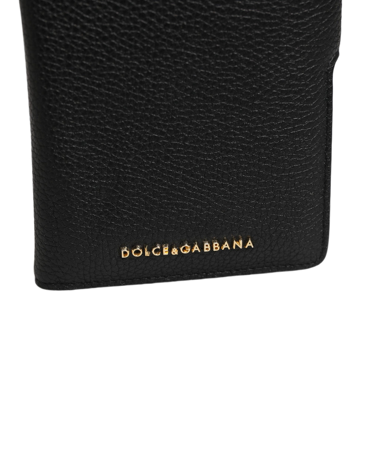 Dolce & Gabbana Case Flip Cover Black Calf Leather iPhone11 PRO Phone