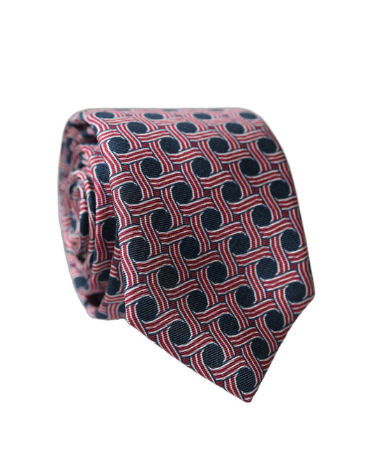 Dolce & Gabbana Multicolor Patterned Silk Adjustable Men Tied Necktie Tie