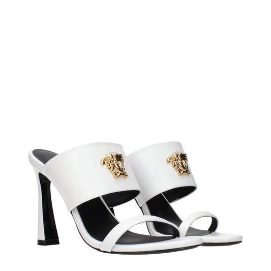 Versace Blue Leather Stiletto Heel Sandals