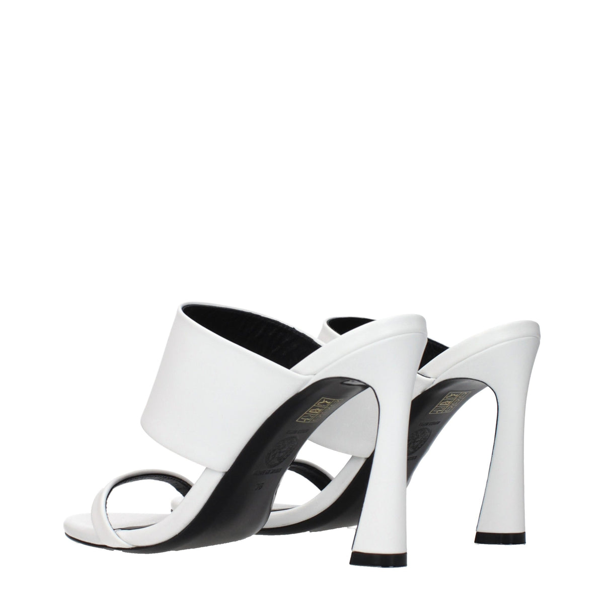 Versace Blue Leather Stiletto Heel Sandals