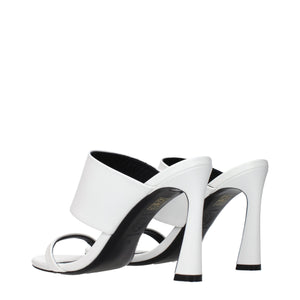 Versace Blue Leather Stiletto Heel Sandals