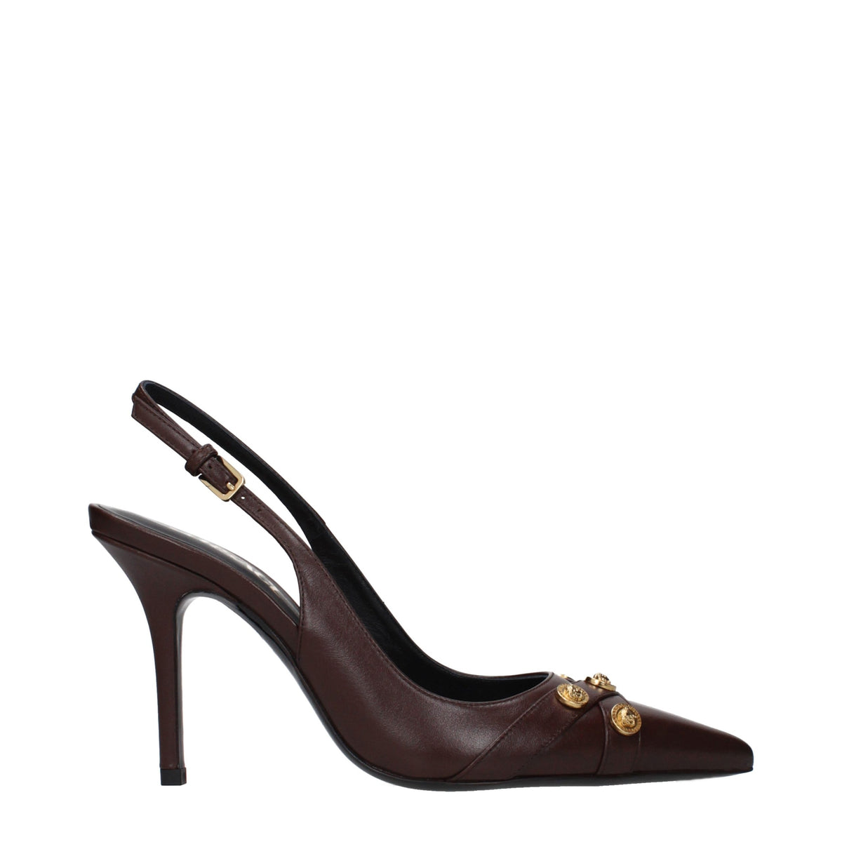 Versace Brown Leather Pumps