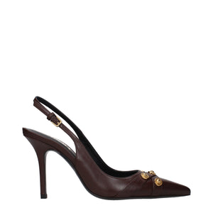 Versace Brown Leather Pumps