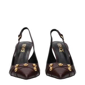 Versace Brown Leather Pumps
