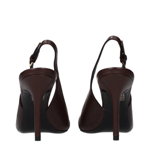 Versace Brown Leather Pumps