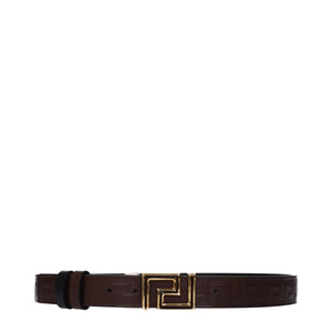 Versace Brown Leather Regular Belt