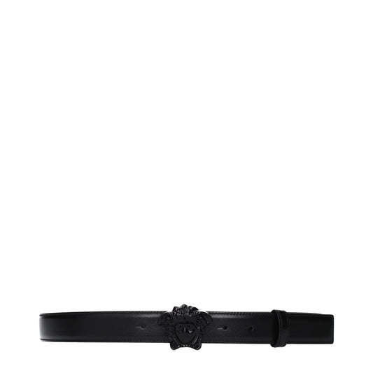 Versace Black Leather Regular Belt