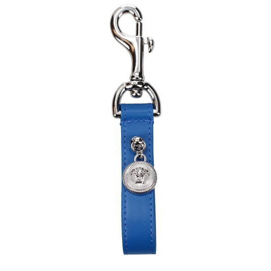 Versace Blue Leather Keychain