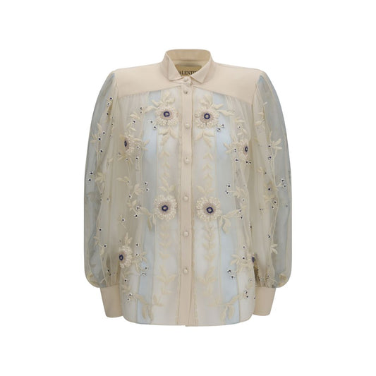 Valentino Beige Silk Shirt