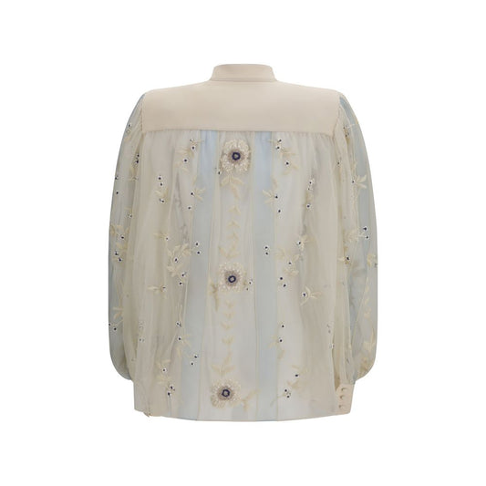 Valentino Beige Silk Shirt