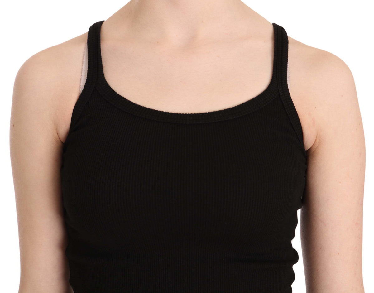 PINK MEMORIES Black Sleeveless Spaghetti Strap Blouse