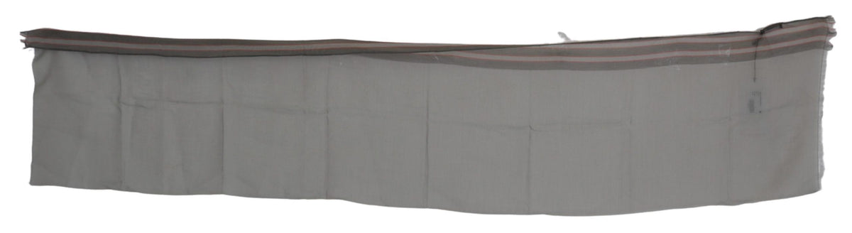 Costume National Gray Fringe Neck Wrap Cotton Scarf