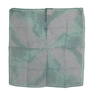 Costume National Green Silk Shawl Foulard Wrap Scarf