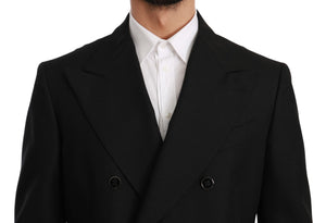 Dolce & Gabbana Black Slim Fit Jacket Coat Wool Blazer