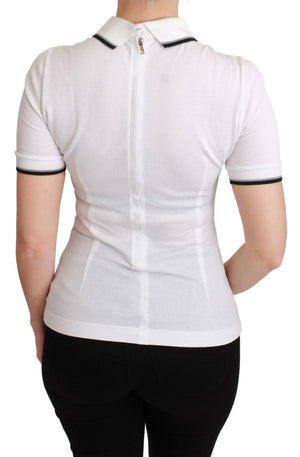 Dolce & Gabbana White Cotton Polo #dgfamily T-shirt