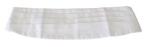 Dolce & Gabbana White Men Waist Belt Cotton Cummerbund