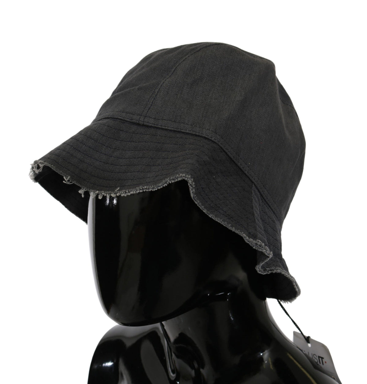 Costume National Black Washed Wide Brim Outdoor Bucket Hat