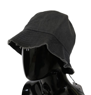 Costume National Black Washed Wide Brim Outdoor Bucket Hat