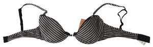 Ermanno Scervino Blue Stripes Lace Reggiseno Bra Underwear