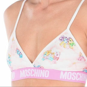 Moschino White My Little Pony Bra Briefs Set Two Piece Bikini