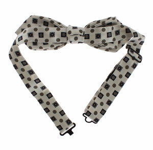 Dolce & Gabbana White Silk Bowtie Leather Men Belt Gift Box
