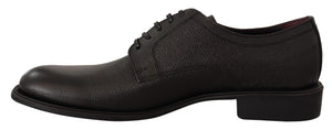 Dolce & Gabbana Black Leather Lace Up Mens Formal Derby Shoes