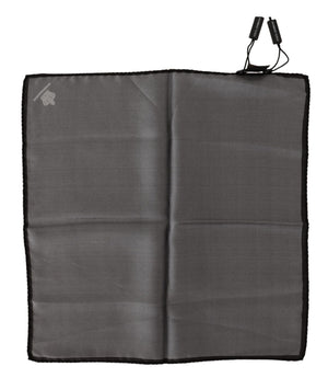 Dolce & Gabbana Gray 100% Silk Square Handkerchief Gray 100% Silk Square Handkerchief