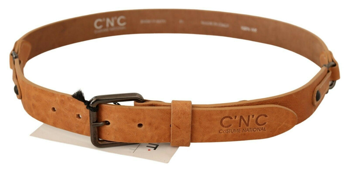 Costume National Light Brown Buckle Waist Belt