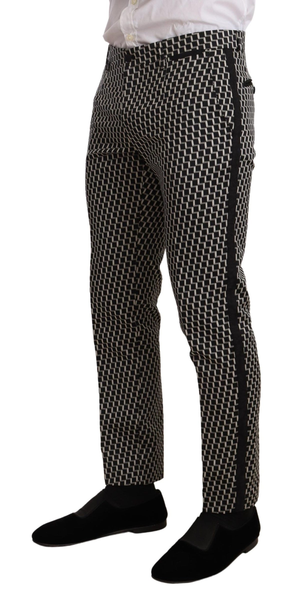 Dolce & Gabbana Black White Check 3 Piece Set MARTINI Suit