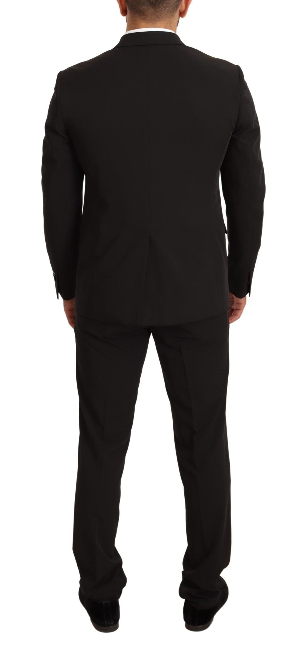 Domenico Tagliente Black Polyester Slim 2 Piece Set TAGLIENTE Suit