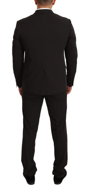 Domenico Tagliente Black Polyester Slim 2 Piece Set TAGLIENTE Suit