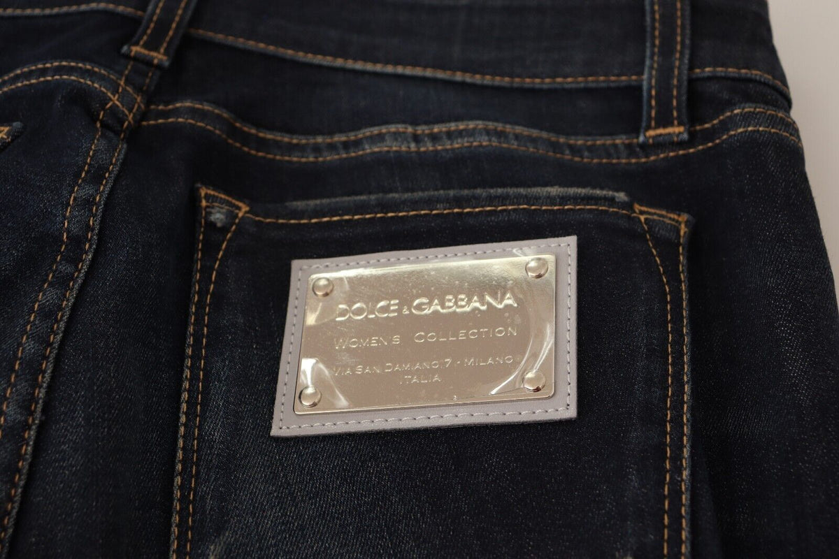 Dolce & Gabbana Blue Wash Slim Skinny Denim Cotton Stretch Jeans