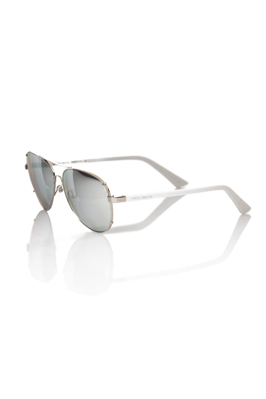 Frankie Morello Silver Metallic Fiber Men's Sunglass